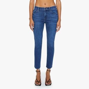 Mother The Mid Rise Dazzler Ankle Fray Fancy Meeting You Here Jeans Size 31 NWT